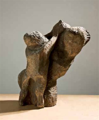 1960 Bambino con madre legno Cm 30 x 60 x 56